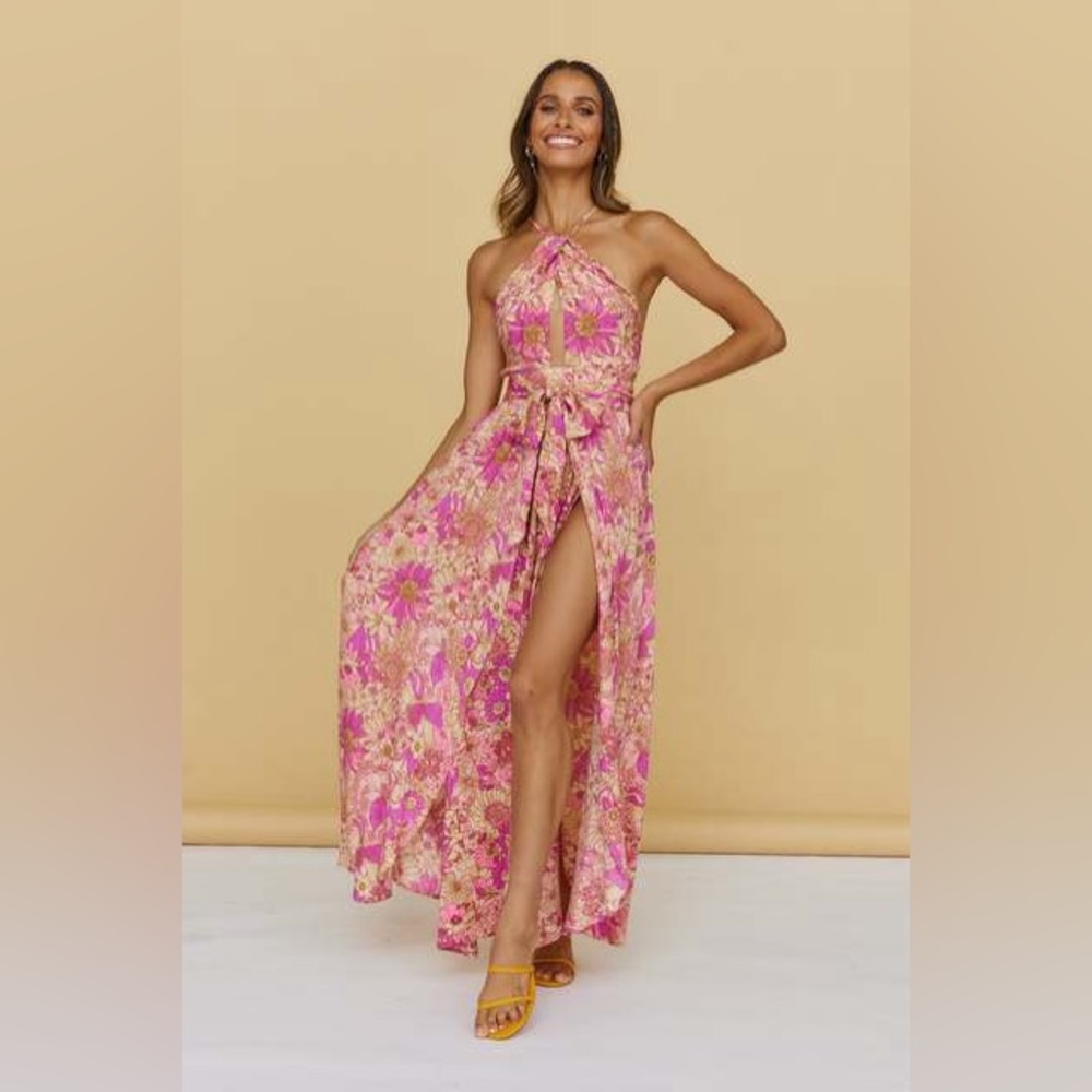 FortunateONE Sunset Shadows Maxi Dress Purple, Size Small